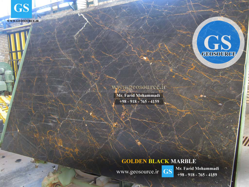 golden black marble, مرمریت مشکی طلایی, گلدن بلک ماربل