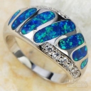 Perfect blue opal ring