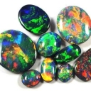 colorful opal gem stone. precious gems