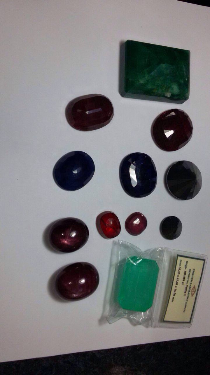 red and green gemstone.