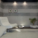 Gray limestone flooring tiles and decorative walls