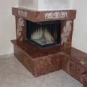 roso marble fireplace